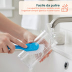 Organizer Bagno Trasparenti – Set da 3 Pezzi con Coperchio Multiuso in PP