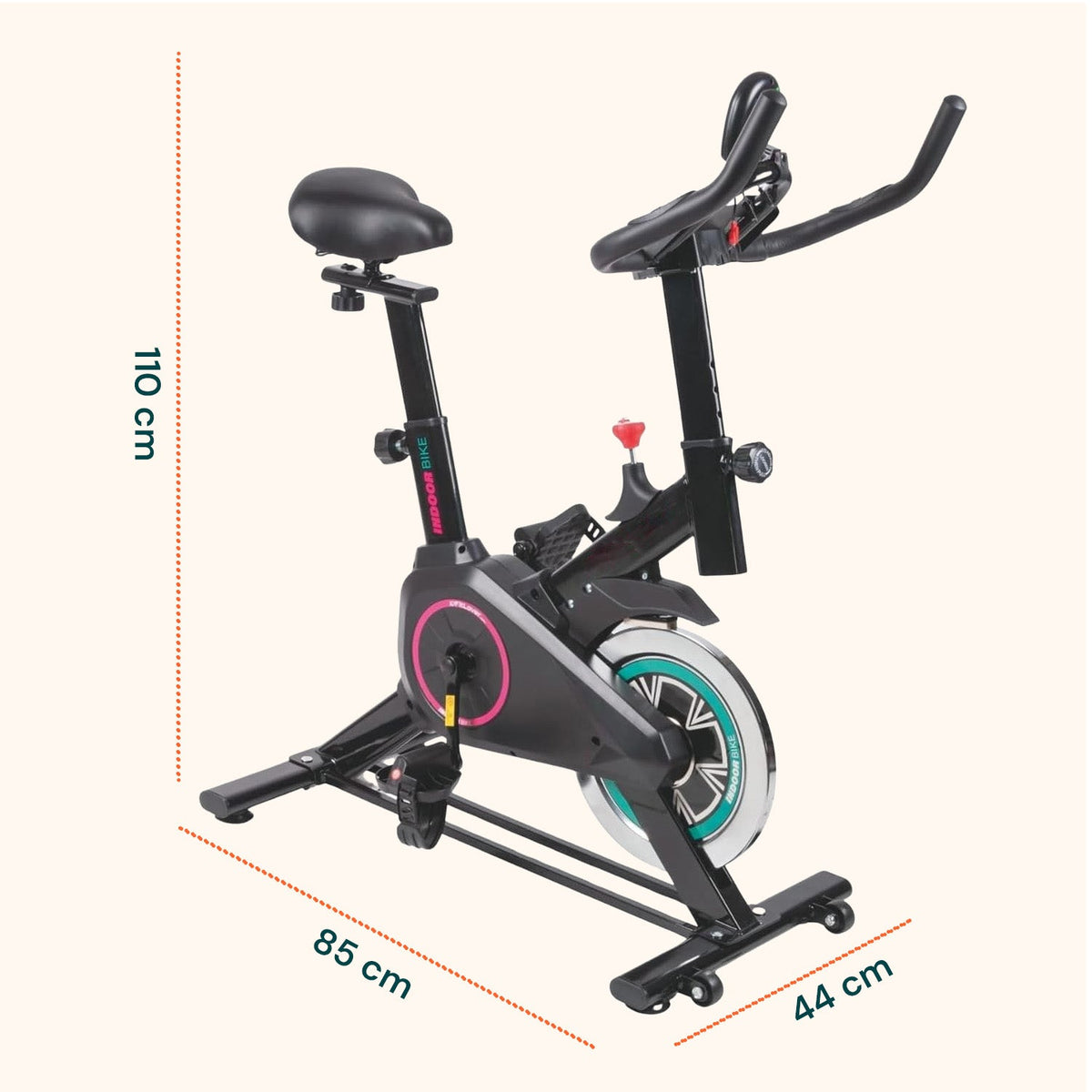Indoor Bike Professionale – Telaio in Acciaio e Display con Supporto Telefono