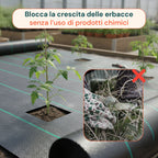 Telo Giardino Anti Erbacce Giardino 2x10 m 90 g/m² in PP Multiuso