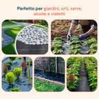 Telo Giardino Anti Erbacce Giardino 2x10 m 90 g/m² in PP Multiuso
