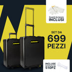 Set di attrezzi professionale da 699 pezzi in valigetta trolley – CraftyCart Nero