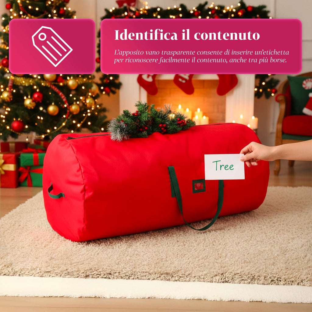 Borsa Custodia Impermeabile per Albero di Natale – Pieghevole con Manici e Zip