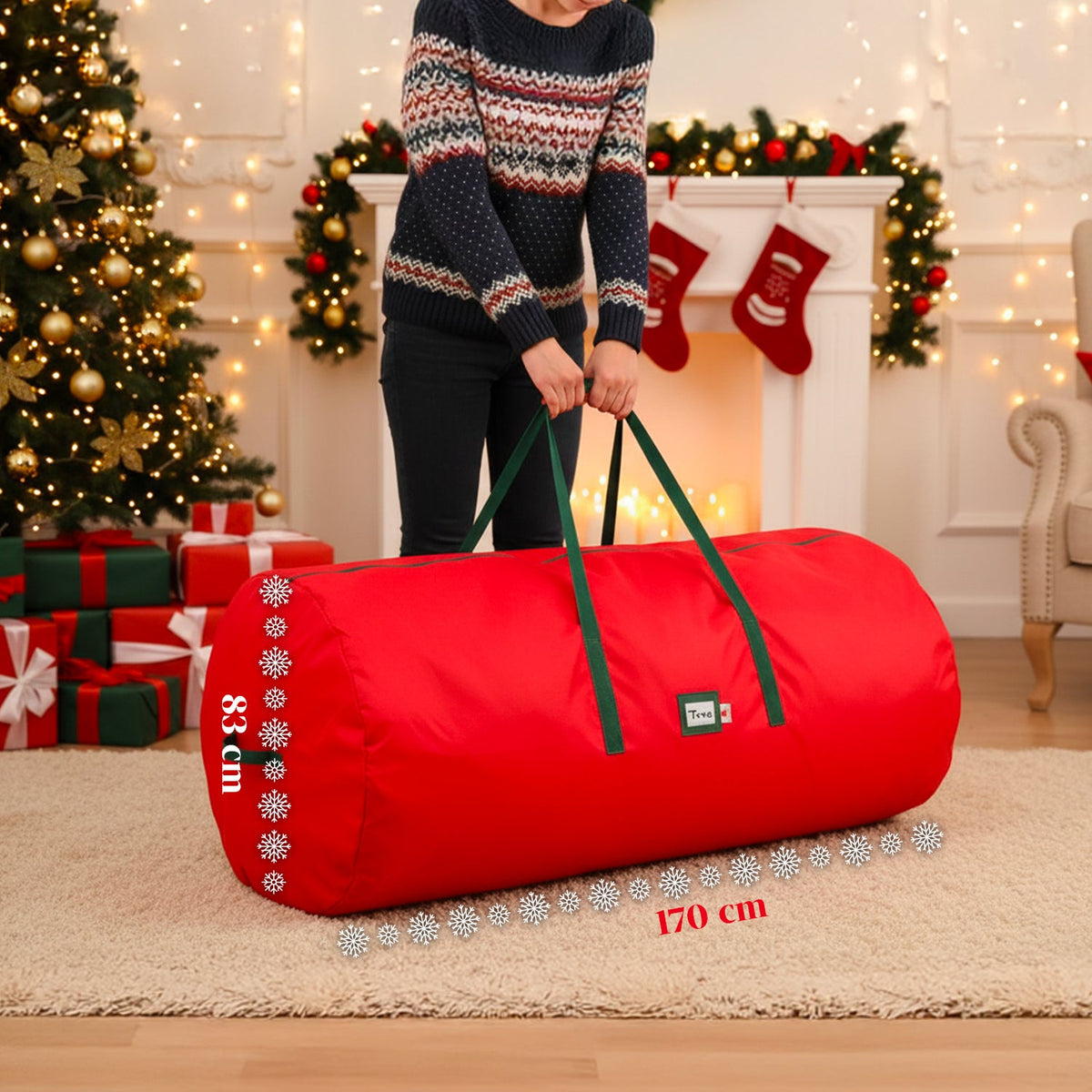 Borsa Custodia Impermeabile per Albero di Natale – Pieghevole con Manici e Zip