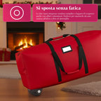 Borsa Custodia per Albero di Natale con Ruote in Tessuto Impermeabile