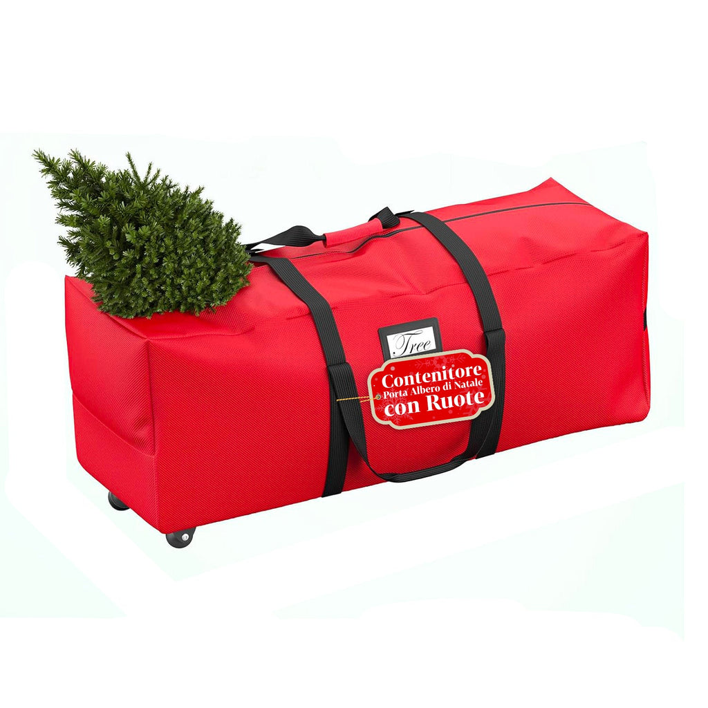 Borsa Custodia per Albero di Natale con Ruote in Tessuto Impermeabile
