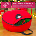 Borsa Custodia per Ghirlanda Natalizia in Tessuto – Impermeabile e Resistente