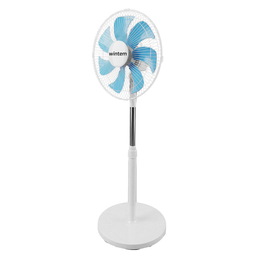Ventilatore a Piantana 40W con 7 Pale in PP, 3 Velocità, Altezza Regolabile 80-100cm – Oscillazione Orizzontale 60° e Inclinazione 45°