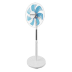 Ventilatore a Piantana 40W con 7 Pale in PP, 3 Velocità, Altezza Regolabile 80-100cm – Oscillazione Orizzontale 60° e Inclinazione 45°