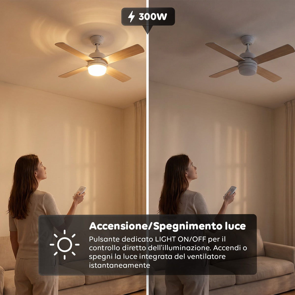 Device Trasmettitore e Ricevitore per Ventilatore da Soffitto con Telecomando – Controllo Luce, Timer e 3 Velocità – Universale ad Alta Efficienza – Risparmio Energetico e Avviamento Immediato