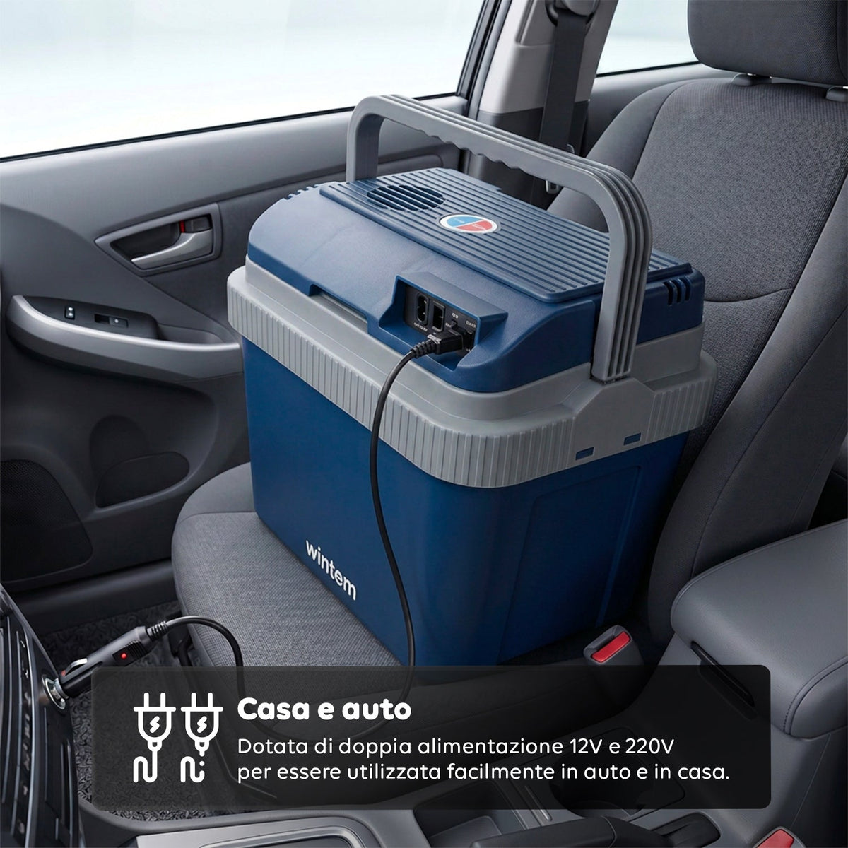Borsa Frigo Elettrica 24L Caldo/Freddo – Raffredda fino a 18°C sotto la temperatura ambiente e scalda fino a 65°C (40/50W)