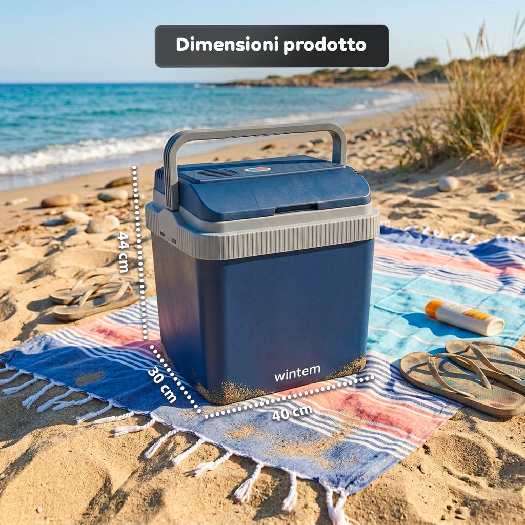 Borsa Frigo Elettrica 24L Caldo/Freddo – Raffredda fino a 18°C sotto la temperatura ambiente e scalda fino a 65°C (40/50W)