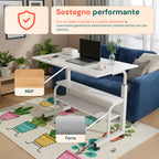 Scrivania mobile regolabile – Struttura in ferro e piano in MDF 80×40 cm