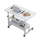 Scrivania mobile regolabile – Struttura in ferro e piano in MDF 80×40 cm