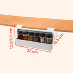 Organizer da cucina portaspezie – Set di 2 mensole con 6 barattoli in vetro inclusi