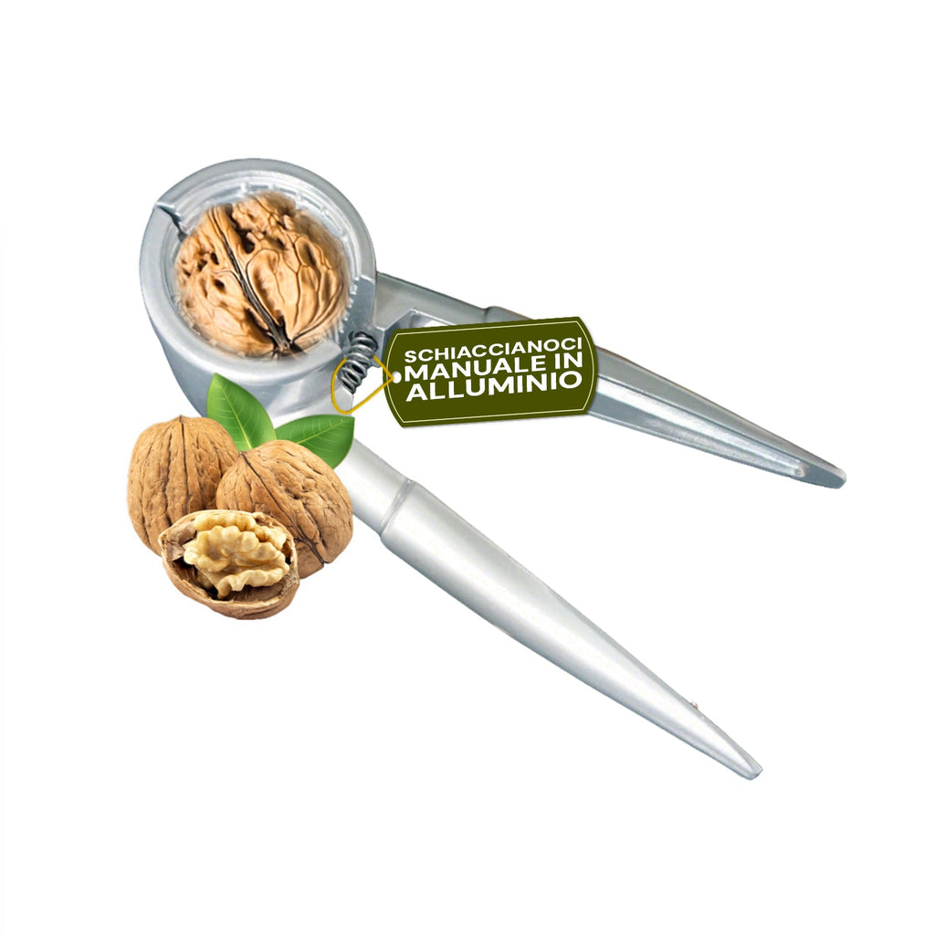 Schiaccianoci in alluminio ergonomico con molla integrata resistente