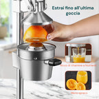Spremiagrumi Manuale a Leva Professionale Struttura in Ghisa con Filtro