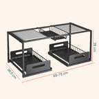 Organizer sottolavello cucina estensibile con 2 cassetti estraibili