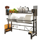 Organizer Cucina 2 Livelli Espandibile con Scolapiatti e Accessori Inclusi