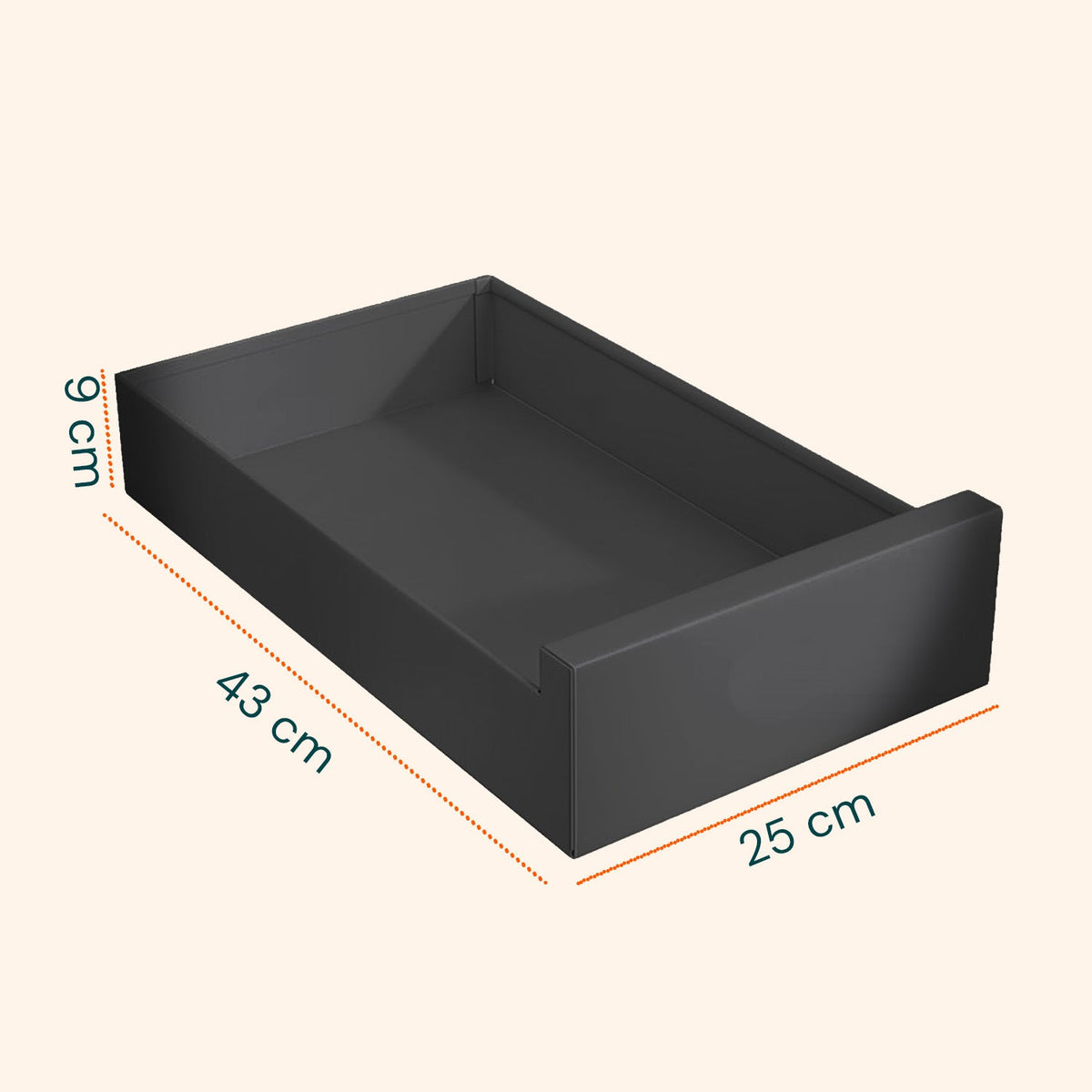Cassetto universale estraibile 25x43 cm in acciaio - Portata 10kg