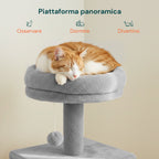 Tiragraffi per gatti da 92 cm con cuccia, scaletta e giochi