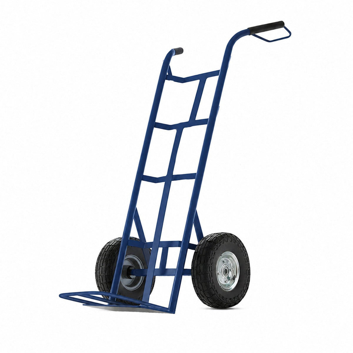 Carrello da Carico Professionale 250 kg in Acciaio - Nero con Ruote Pneumatiche Antiforo