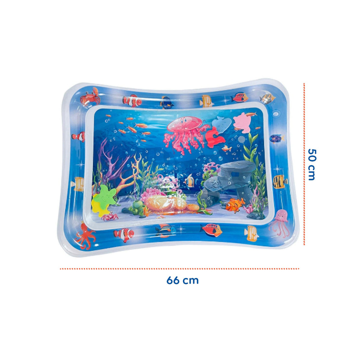 Materassino Acqua Sensoriale Baby con 6 Giochi Galleggianti in PVC