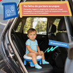 Vasino portatile per bambini grigio, richiudibile e pieghevole, con 20 sacchetti igienici - in PP e TPR per bimbi di 1-3 anni
