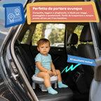 Vasino portatile per bambini grigio, richiudibile e pieghevole, con 20 sacchetti igienici - in PP e TPR per bimbi di 1-3 anni