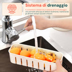 Contenitore con 4 scomparti in PP – Chiusura a clip e funzione scolapiatti