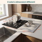 Scolapiatti in Poliestere e Spugna – Set 2 Tappetini Assorbenti per Casa e Cucina