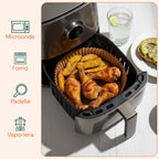 Set 100 pz carta forno per friggitrice ad aria – Impermeabile e resistente al calore
