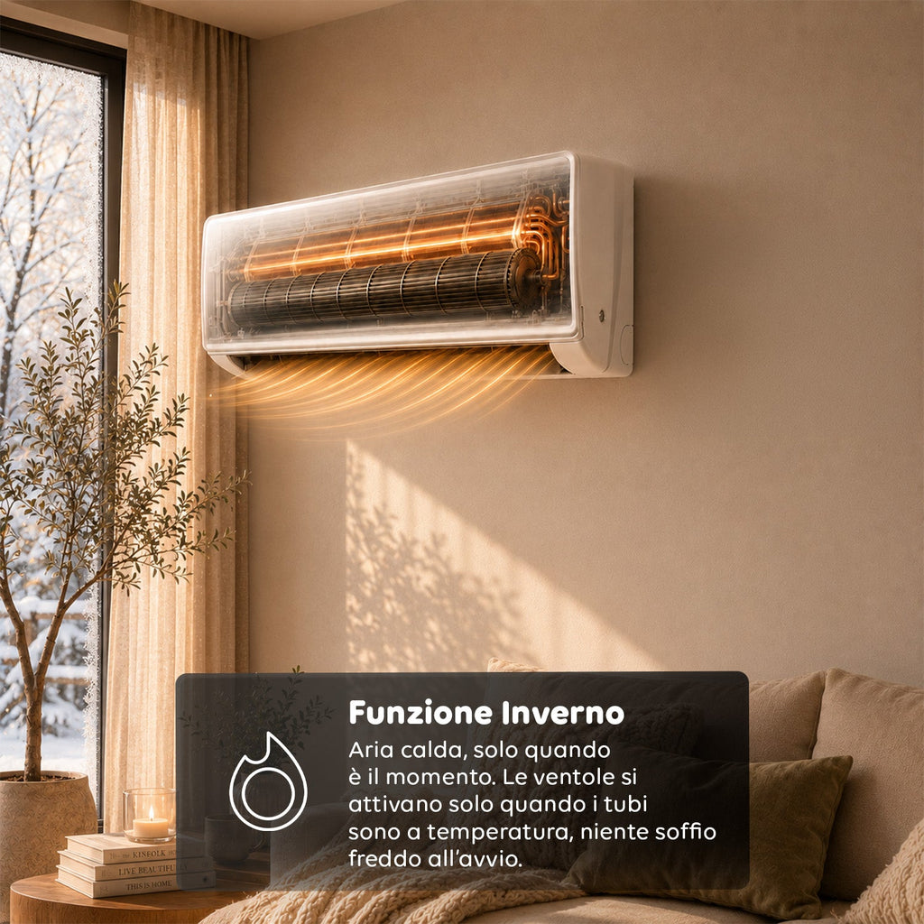 Climatizzatore Monosplit Inverter 9000/12000/18000 BTU A++ Gas R32 Wi-Fi