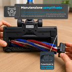 Scopa Elettrica Aspirapolvere Cordless 2in1 250W con Filtro HEPA e Autonomia fino a 40 Minuti