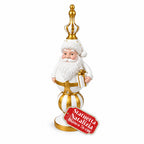 Statuetta Natalizia 76 cm in Resina, Decorazione Babbo Natale e Soldatino Schiaccianoci, Bianco o Rosso