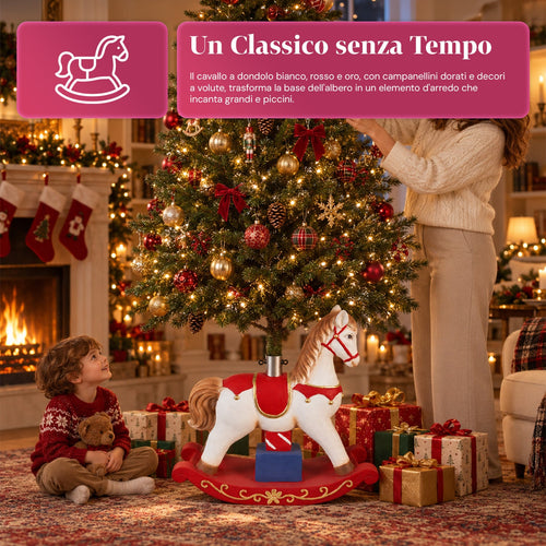 Decorative Christmas tree base, 10 designs, iron and magnesium, universal fit, trees up to 210 cm, 2 models with LED lights