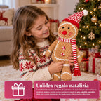 Gingerbread Man Plush Toy 30 and 40 cm – Christmas Decoration with Chef Hat or Christmas Beanie