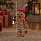 Gingerbread Man Plush Toy 30 and 40 cm – Christmas Decoration with Chef Hat or Christmas Beanie