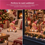 Gingerbread Man Plush Toy 30 and 40 cm – Christmas Decoration with Chef Hat or Christmas Beanie