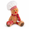 Gingerbread Man Plush Toy 30 and 40 cm – Christmas Decoration with Chef Hat or Christmas Beanie