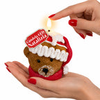 Candela Natalizia LED a Batteria in 3 Varianti – Babbo Natale con Albero, Orsetto e Faccina d'Orso, Fiamma Effetto Reale, Decorazione Natalizia