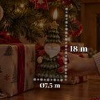 Candela Natalizia LED a Batteria in 3 Varianti – Babbo Natale con Albero, Orsetto e Faccina d'Orso, Fiamma Effetto Reale, Decorazione Natalizia