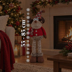Decorative Extendable Christmas Reindeer 55-85 cm - Christmas Ornament with Telescopic Legs, Metal Structure, Polyester, 4 Style Variants