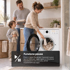 Lavatrice a Carica Frontale 6 kg, Classe A, 1200 Giri/min, Slim 41 cm, Lavaggio a Vapore, Cestello a Nido d'Ape, Sicurezza Bambini, Bianco o Grigio