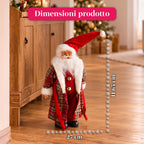 Babbo Natale con luci e musica, statua natalizia decorativa 65-95-120 cm, ornamento luminoso a batteria - Blind Box