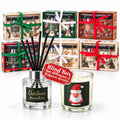 Set Diffusore di Fragranze per Ambienti con Bastoncini e Candela Profumata, Fragranze Natalizie, Cofanetto Regalo di Natale