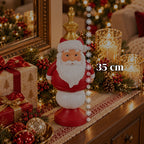 Statuetta natalizia 35 cm in resina, decorazione di Natale Babbo Natale, soldatino schiaccianoci e orsetto, rosso o bianco, per interni ed esterni