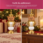 Statuetta natalizia 35 cm in resina, decorazione di Natale Babbo Natale, soldatino schiaccianoci e orsetto, rosso o bianco, per interni ed esterni