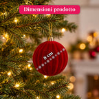 Set 12 palline di Natale vellutate 8 cm, tre trame diverse in ogni confezione, 3 colori disponibili, sfere opache per albero e decorazioni