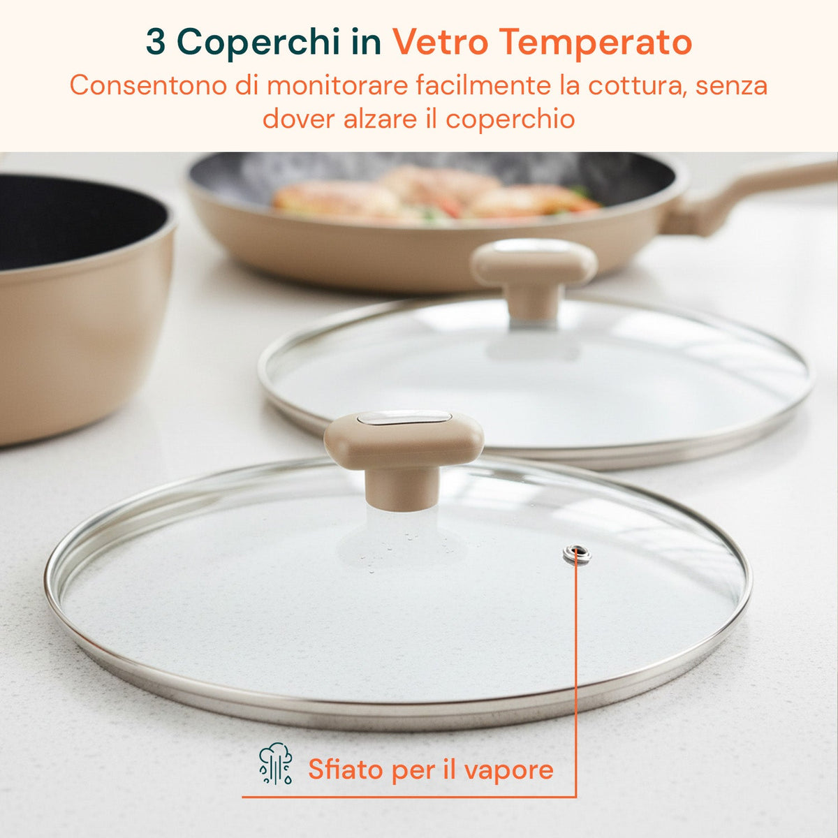 Set di pentole completo da 13 pezzi in vari colori con mestoli inclusi