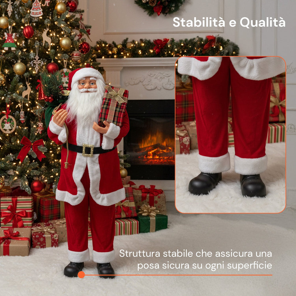 Decorazione natalizia Babbo Natale – Stile classico, perfetta per ingresso e soggiorno
